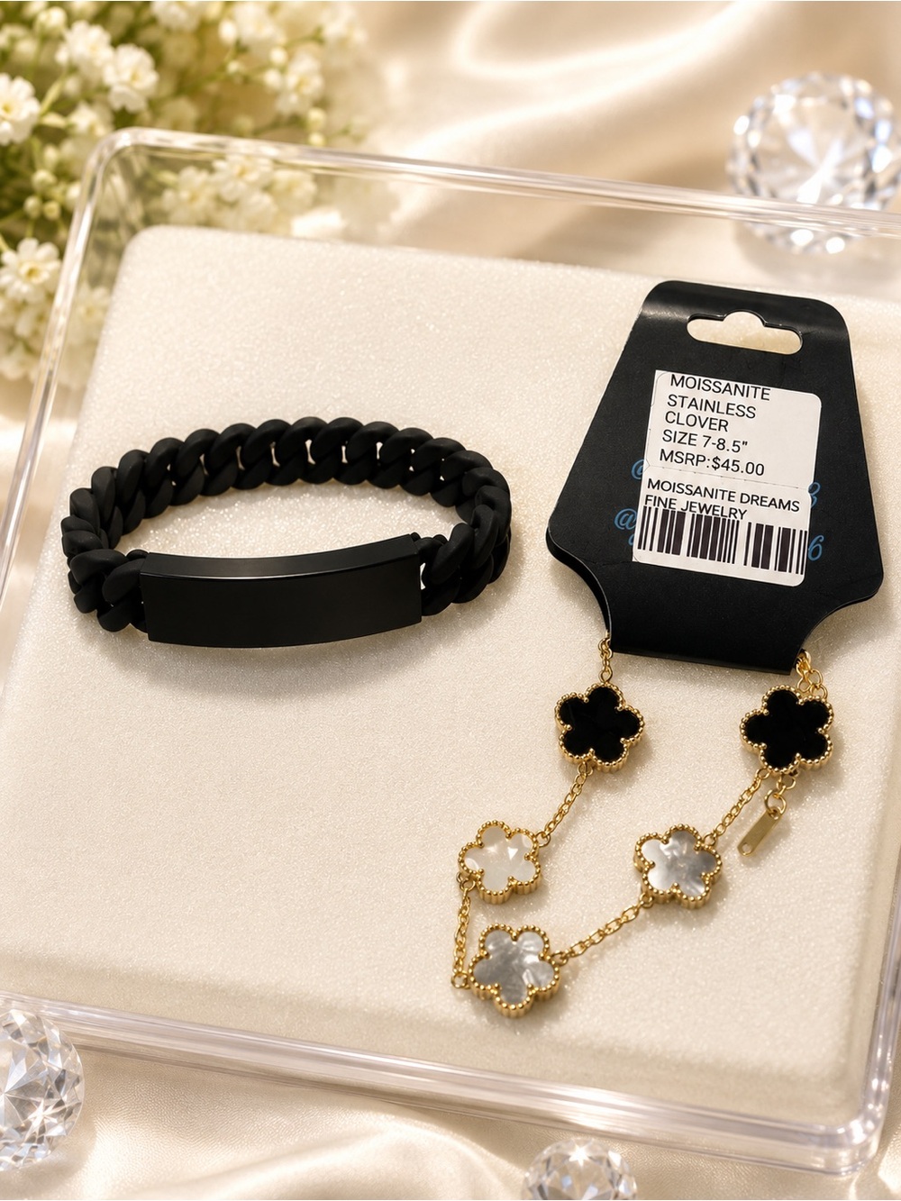 Marc by Marc Jacobs Silicone Bracelet & Mossanite Bracelet Bundle